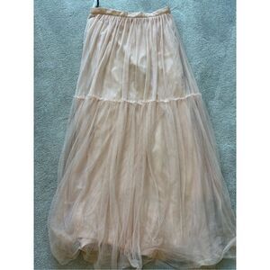 NWOT Jenny Yoo BHLDN Louise Tulle Skirt in Blush Rose, $250 Sz 14